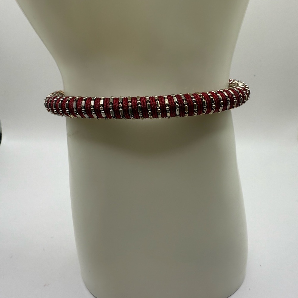 Women's Red Twister Bracelet w/ Magnetic Gold Closure Beautiful
